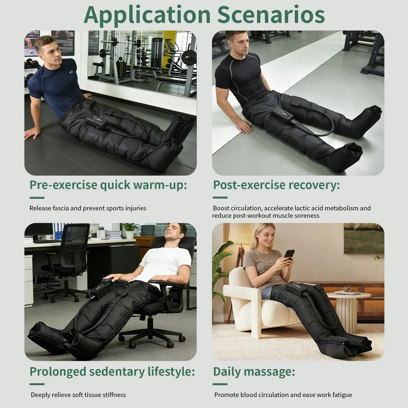 Sport Wireless Air Compression Recovery Boots Wireless Leg Massager