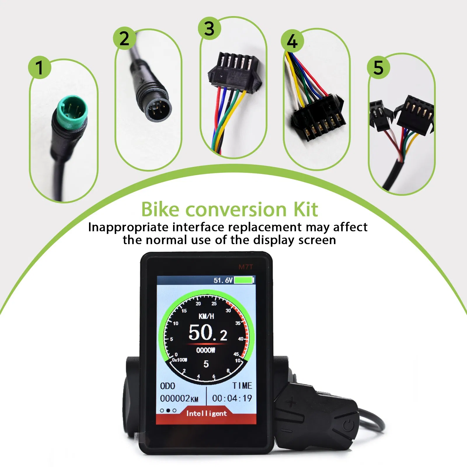 Odometer Applicable to Uart2 Embedded Electric Bike Cycling Computer Bicycle Speedometer Odometer E Bike Accessories