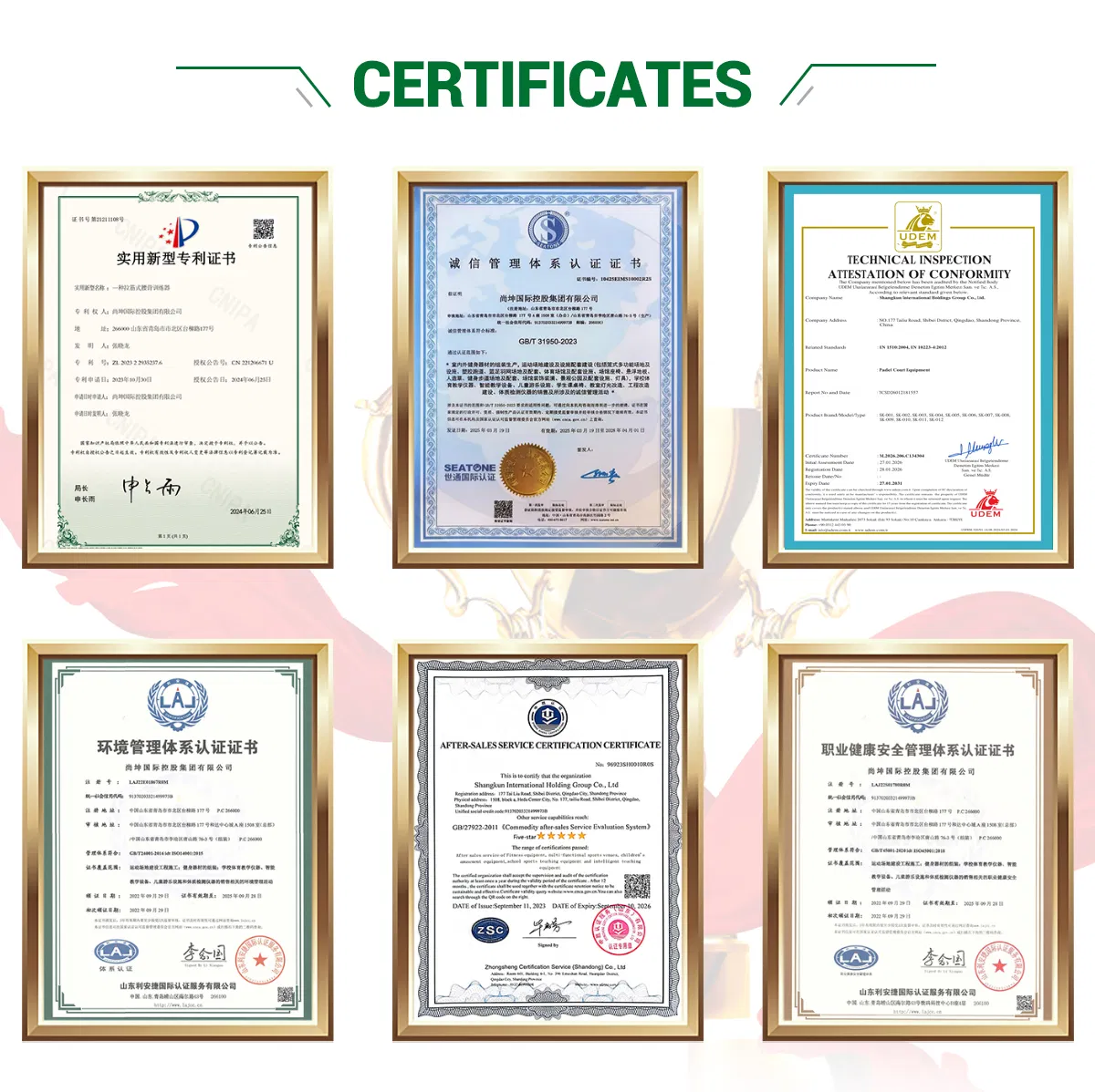 Certifications