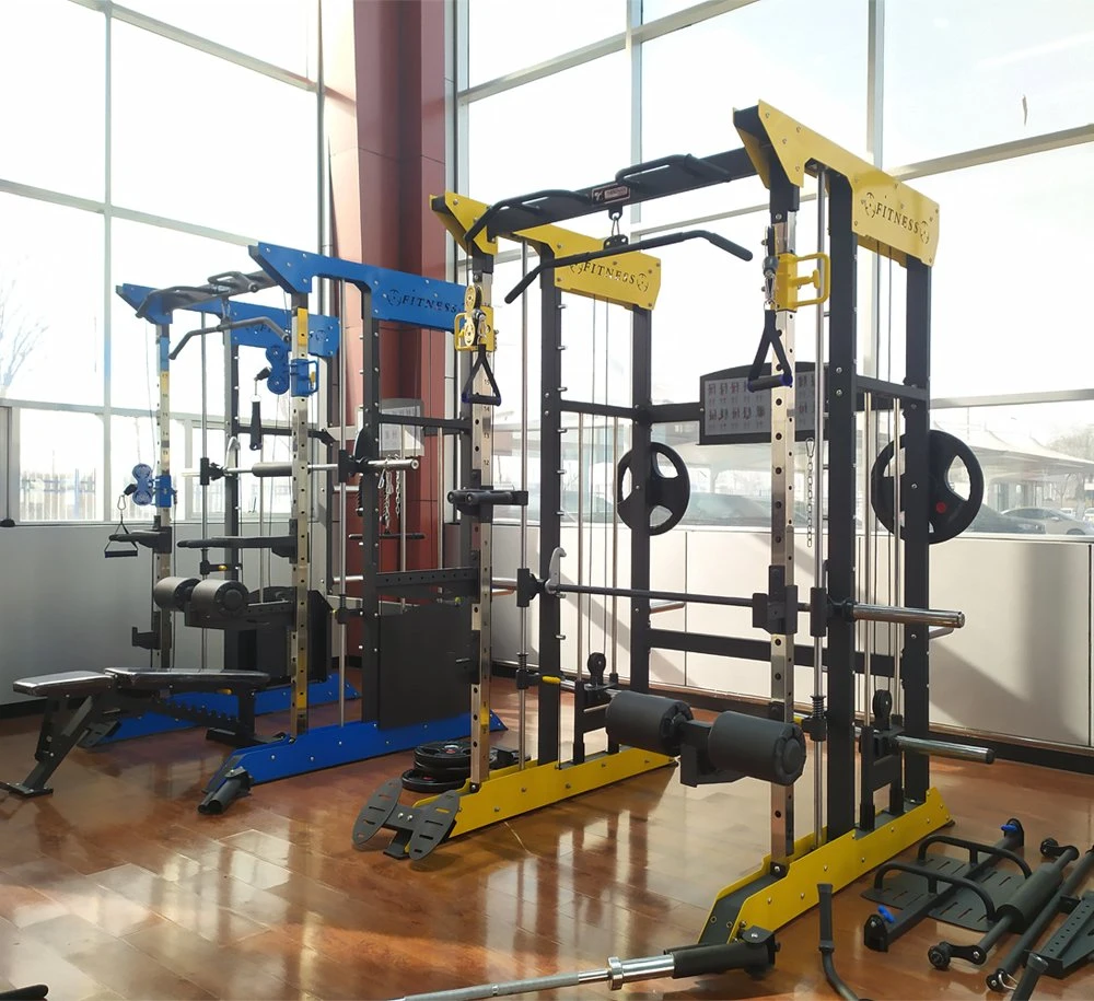Commercial Strength Machine Sports Training Body Building Power Squat All in One Trainer Rack Multi-Functional Smith Machine Fitness Gym Equipment for Home Use