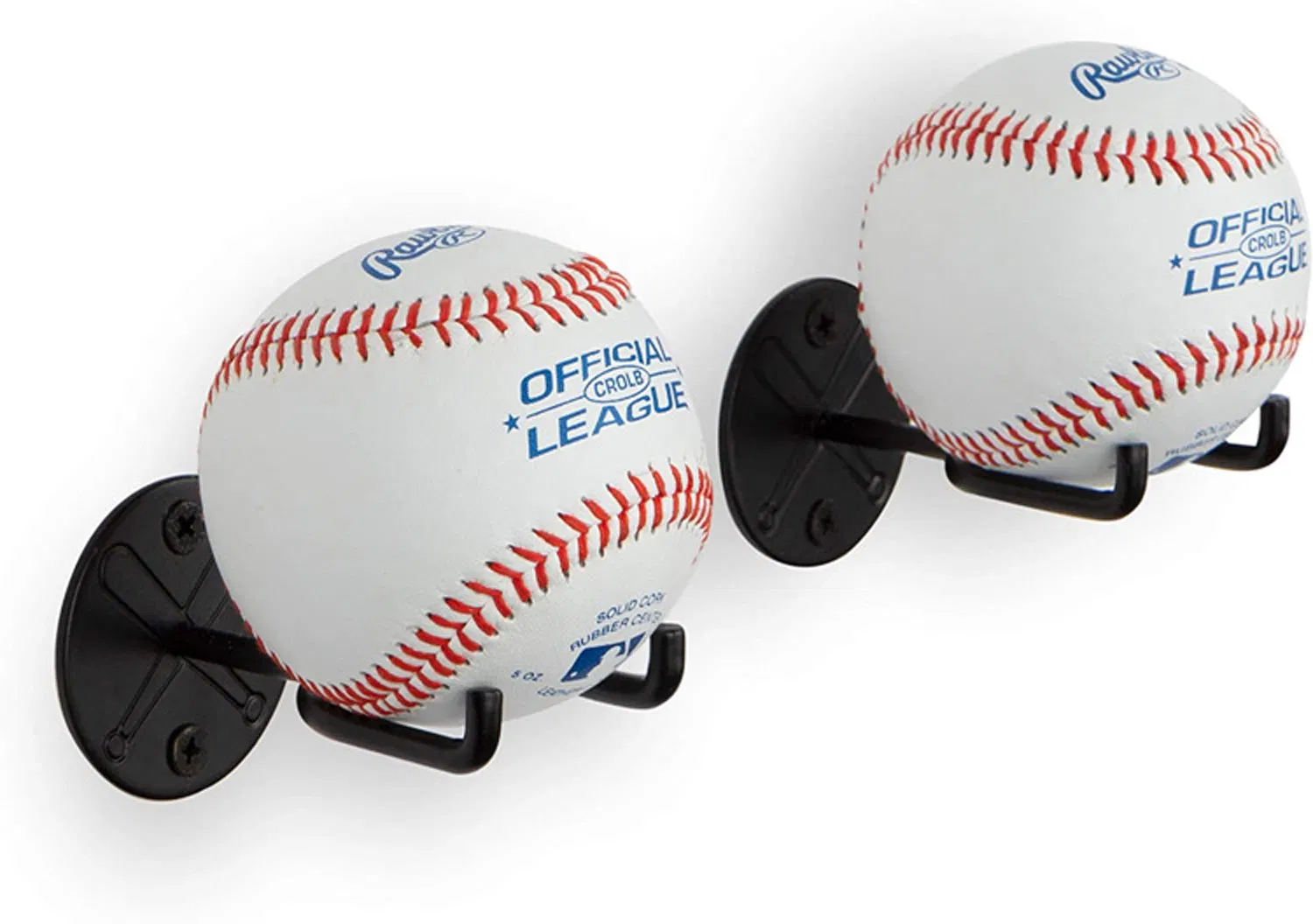 Baseball Bat Wall Mount Display Stand Sports Memorabilia Ball Storage Rack