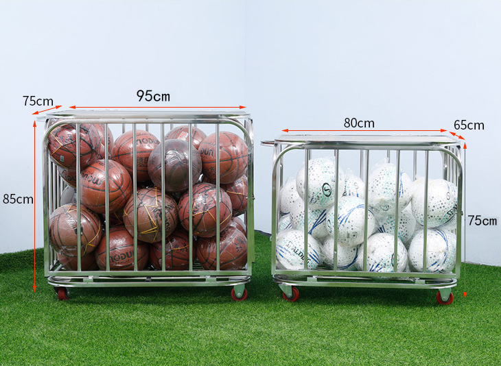 Multi Rolling Sports Ball Storage Cart Organizer Locker for Gym School Equipment