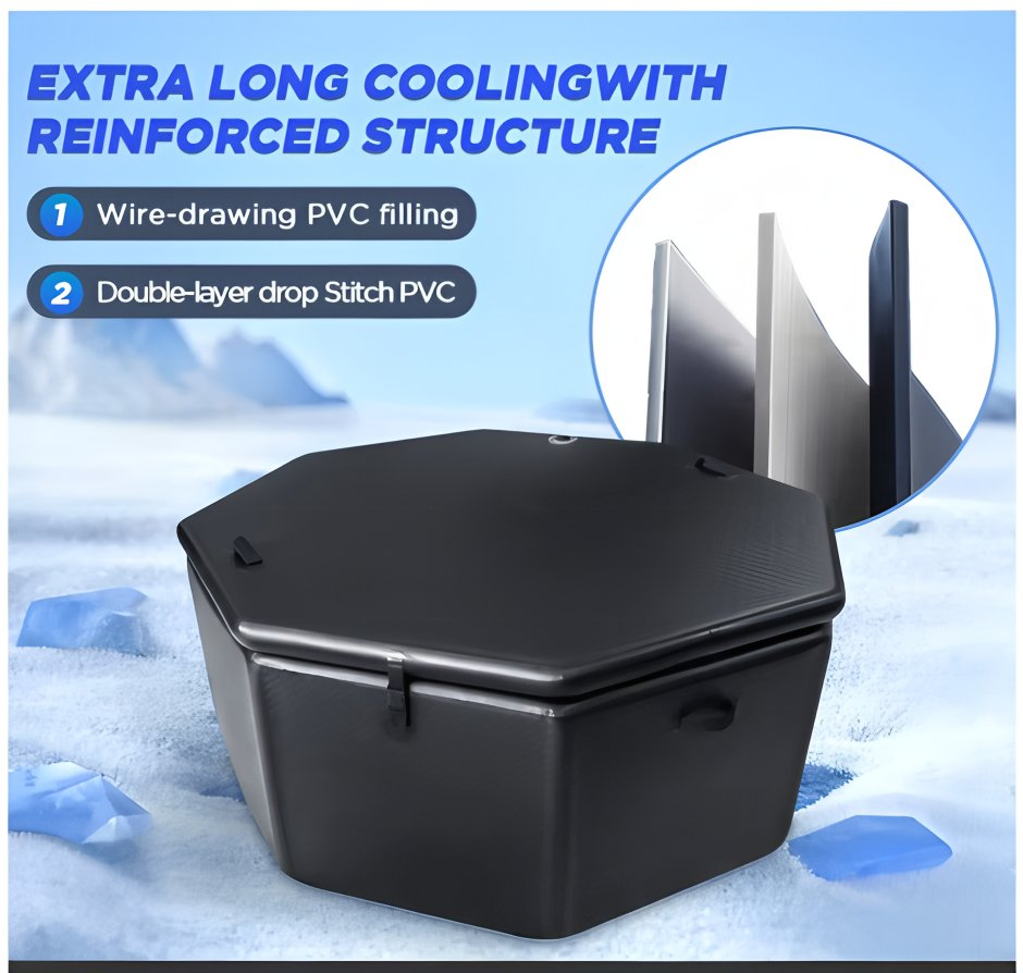 PVC Inflatable Hexagon Barrel Cold Plunge Tub Sports Recovery Portable Ice Bath for Athletes