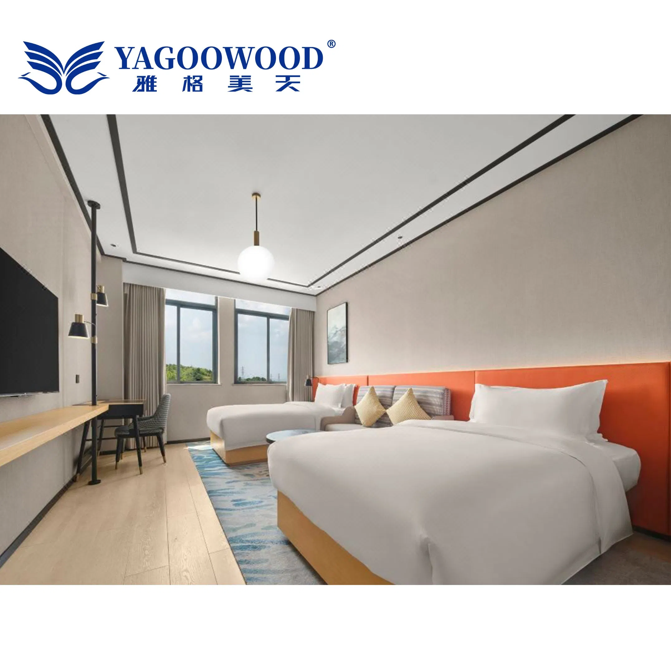 5 Star Double Interior Bedroom Furniture Luxury Hotel Room Bed Set Modern Furniture