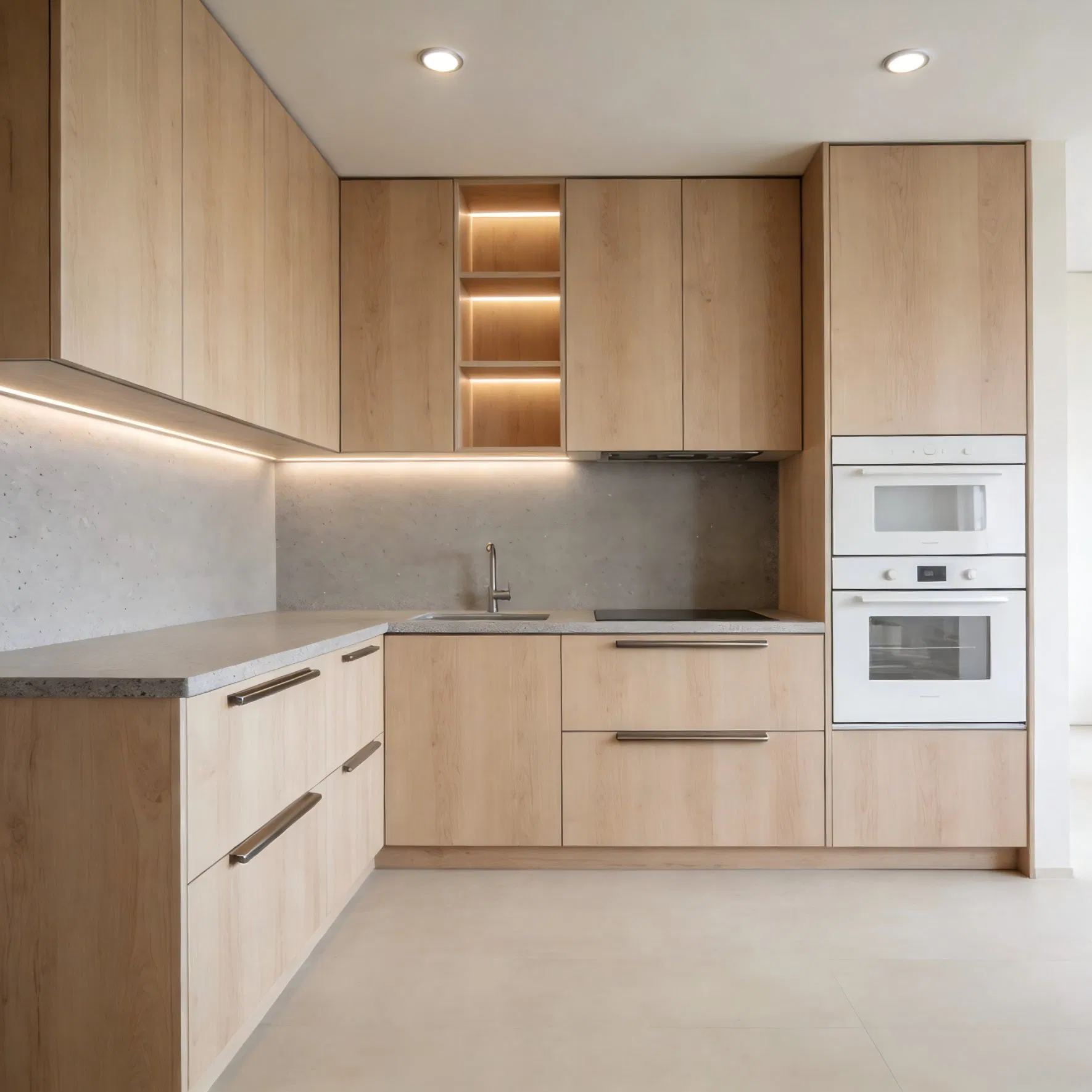 Contemporary Modular Kitchen Cabinet System for Home Projects