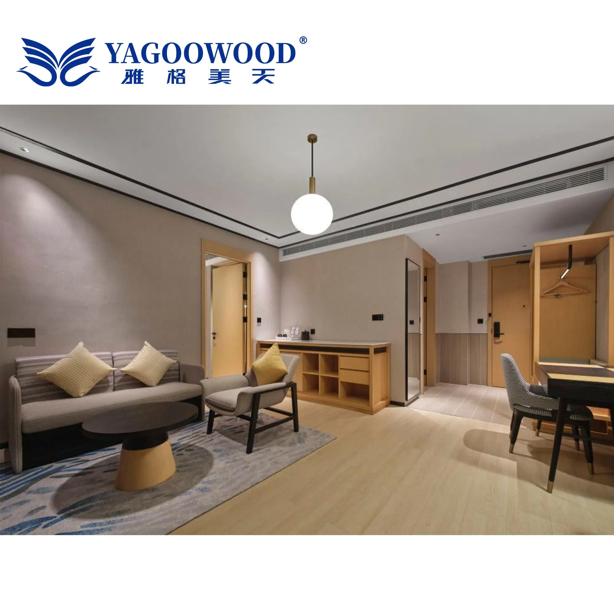 5 Star Double Interior Bedroom Furniture Luxury Hotel Room Bed Set Modern Furniture