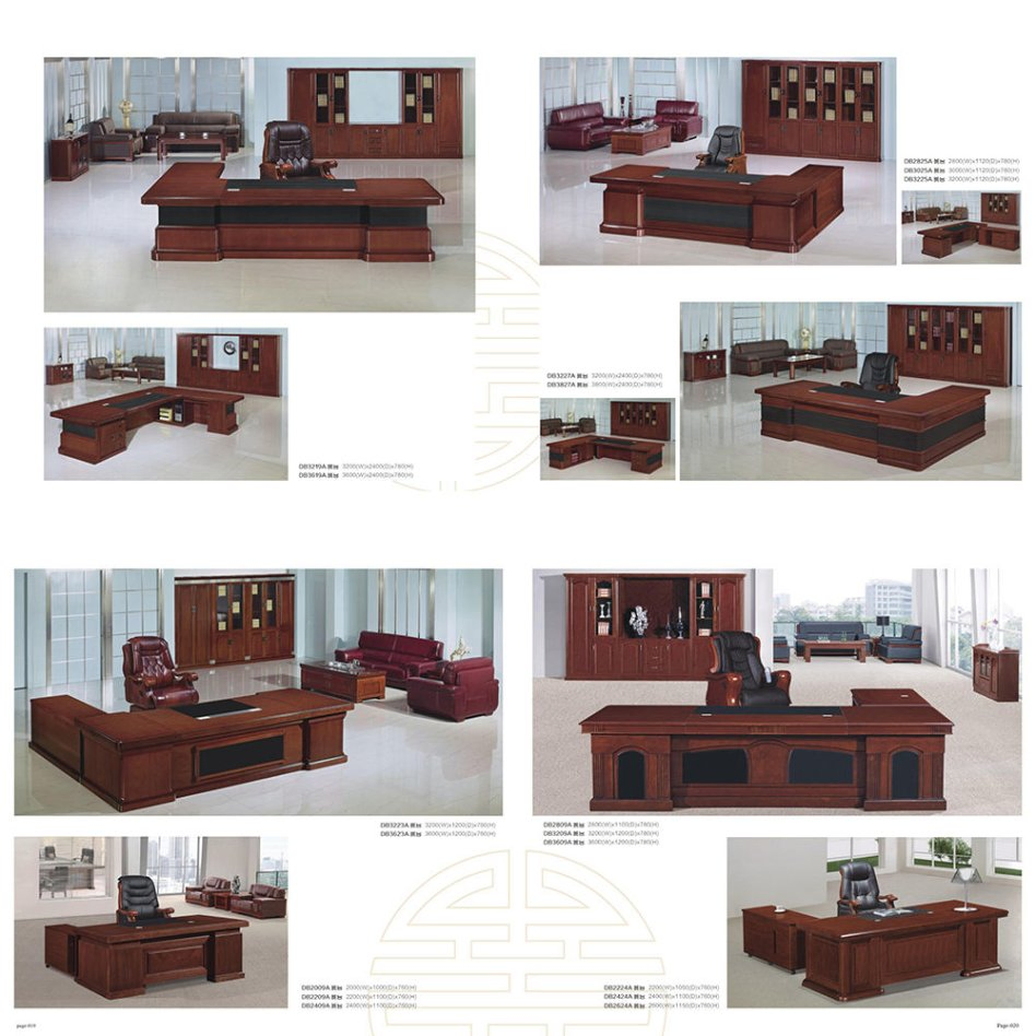 Government Boss Office Executive Desk Factory Wood Veneer MDF Presidential Office Furniture