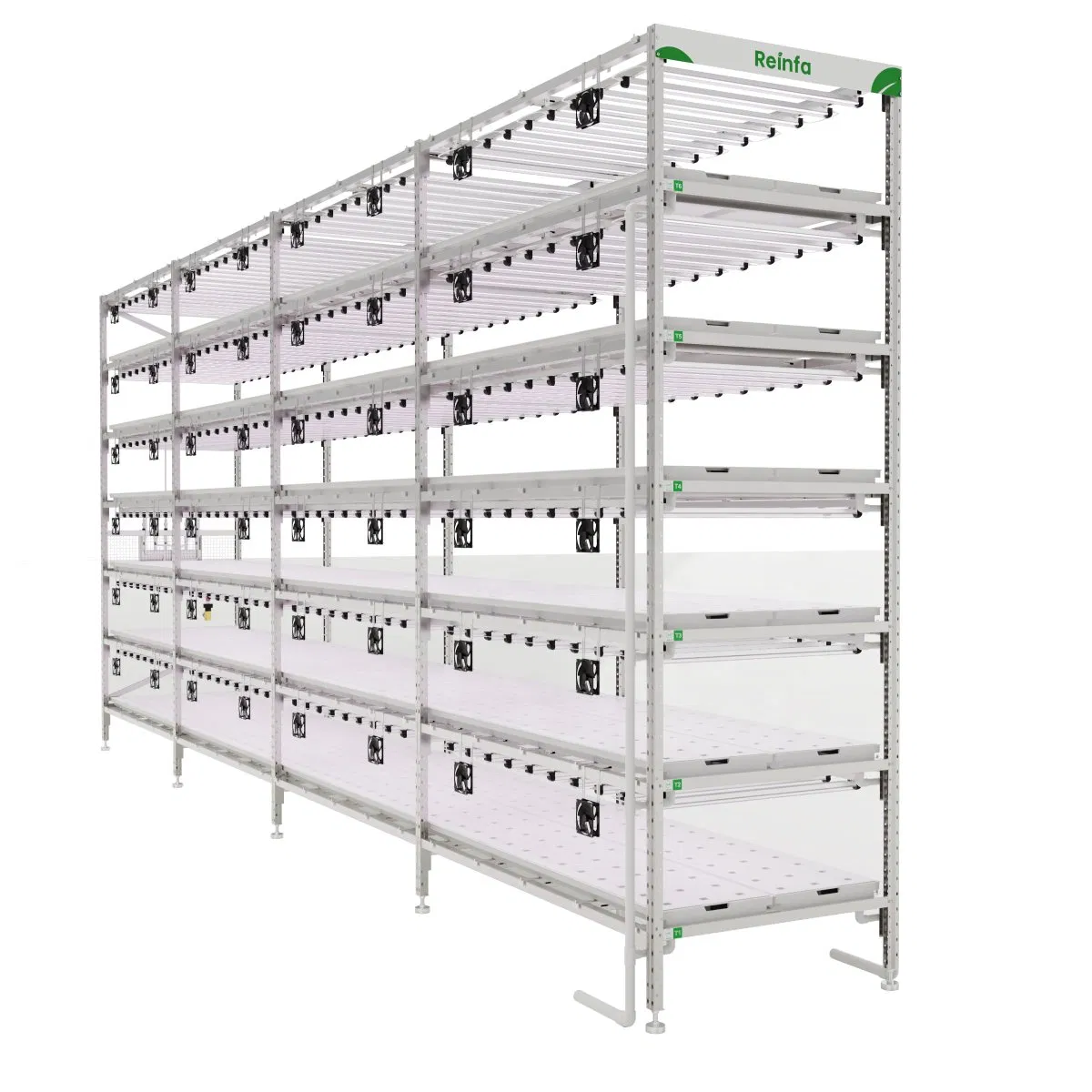 Vertical Hydroponic System Nft Technology - Modular Vertical Grow Racks &amp; Full-Spectrum LEDs for Commercial Farms