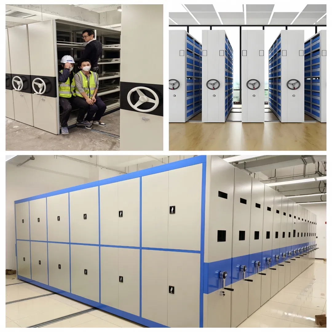 Mobile Intensive Shelf Factory Storage Files Office Movable Archive Container Multipurpose Shelving Units Library Mobile Storage Systems