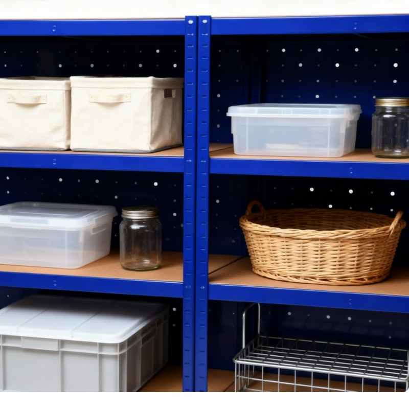 Custom Tier Colorful Rack System for Various Commercial Storage Applications