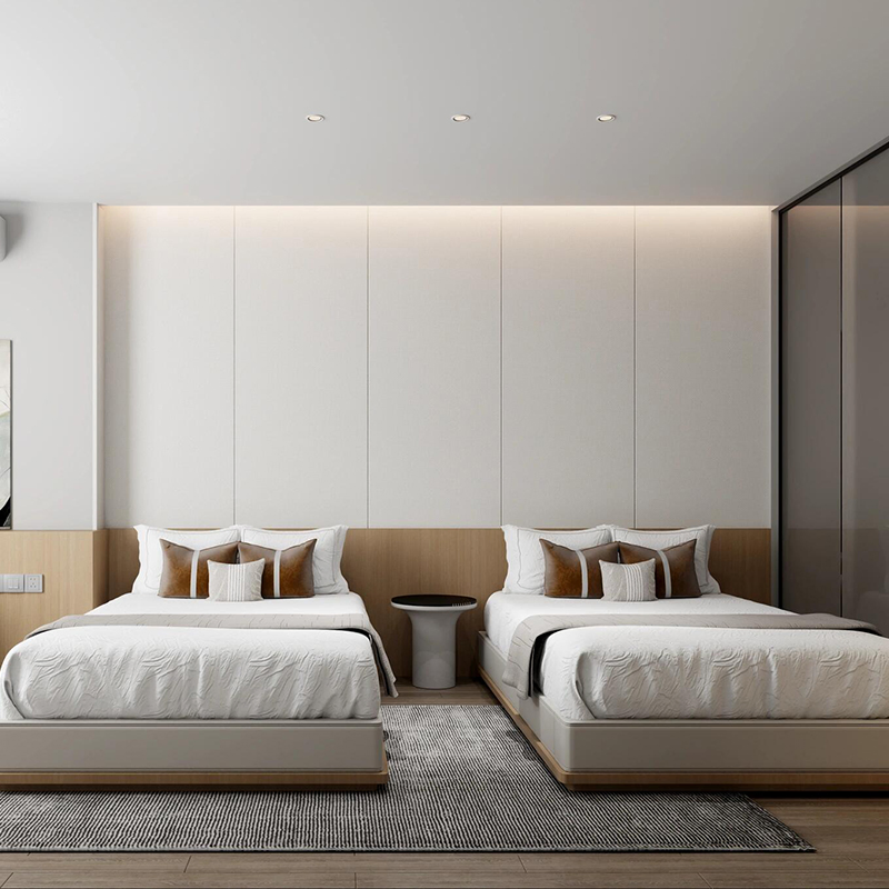 Durable Solid Wood Panel Furniture for Elegant Hotel Spaces