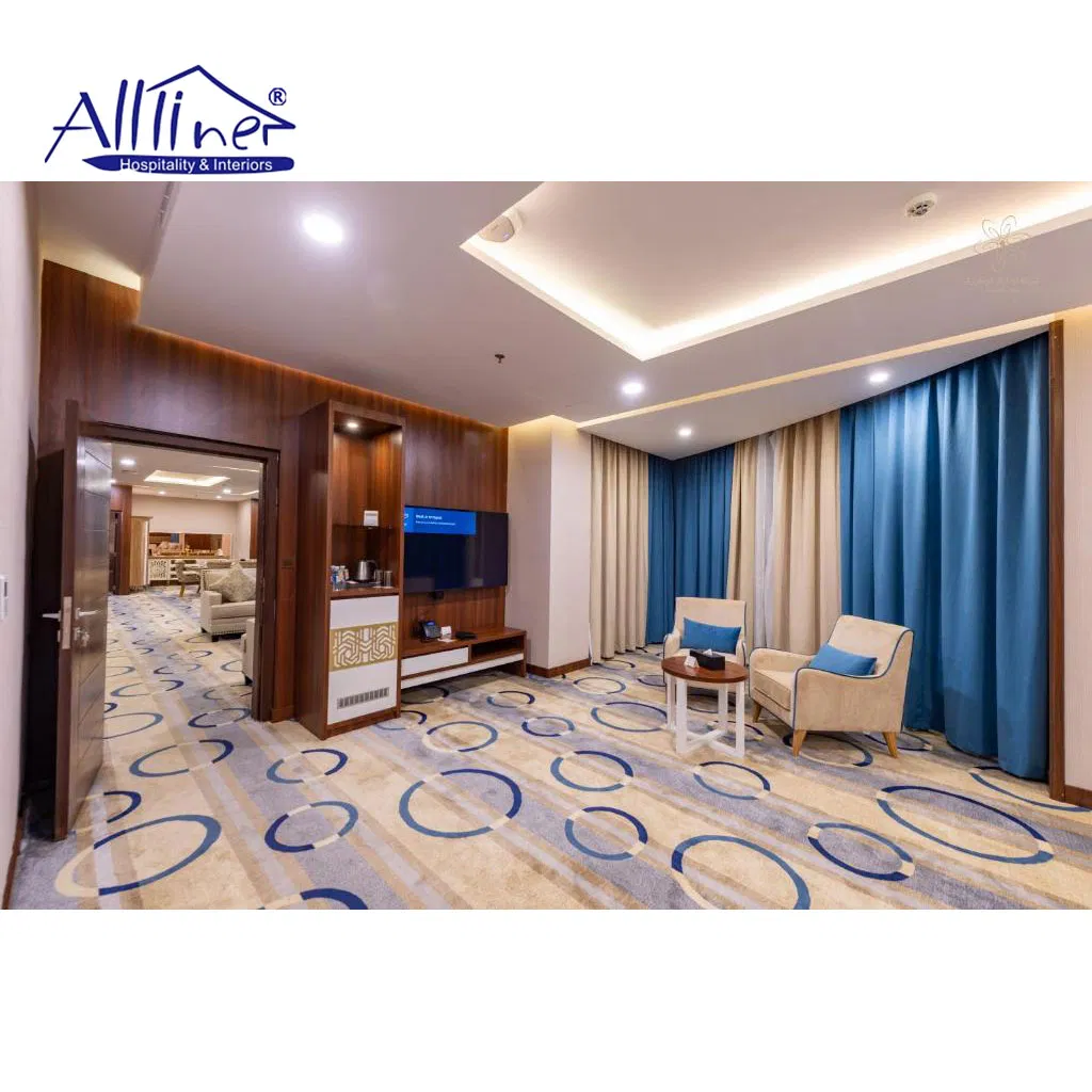 Luxury Hotel Queen King Size Bed American Solid Wood Bedroom Furniture Panel