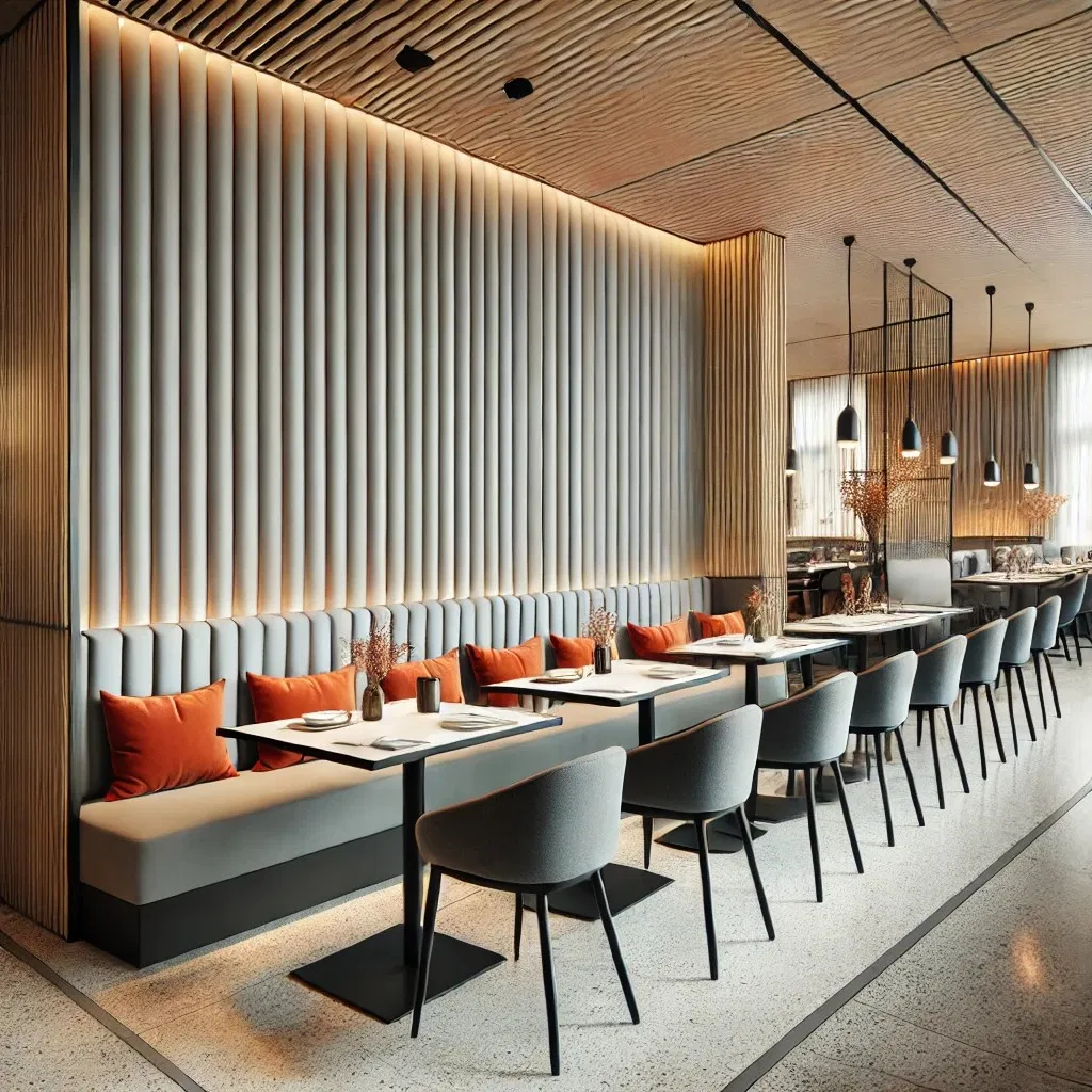 Modern Upholstered Dining Furniture Set for Sushi Bar and Chinese Restaurant Use