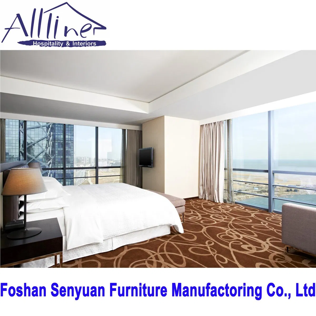 Guest Room Upholstered King Bed Customized Classical Luxury Modern Hotel Furniture Set