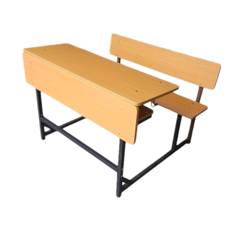 Cheap School Classroom Double Seat Student Wooden Desk and Bench Chair Furniture