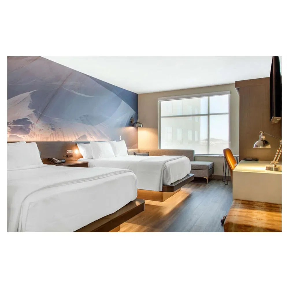 Contemporary Hotel Bedroom Design-Clean Lines &amp; Timeless Appeal