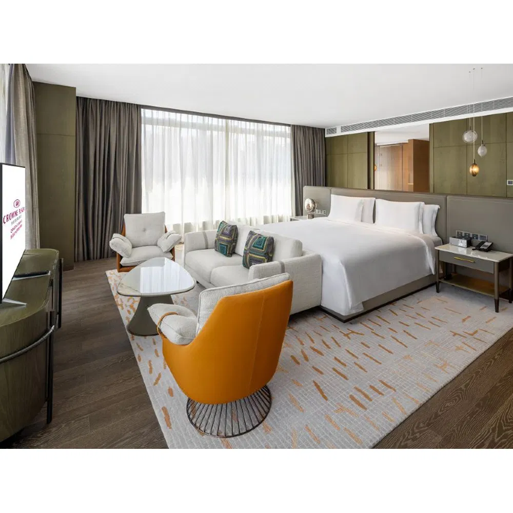Modern 4 Star Hotel Room Decor Luxury Interior Design Wooden Bedroom Furniture Set