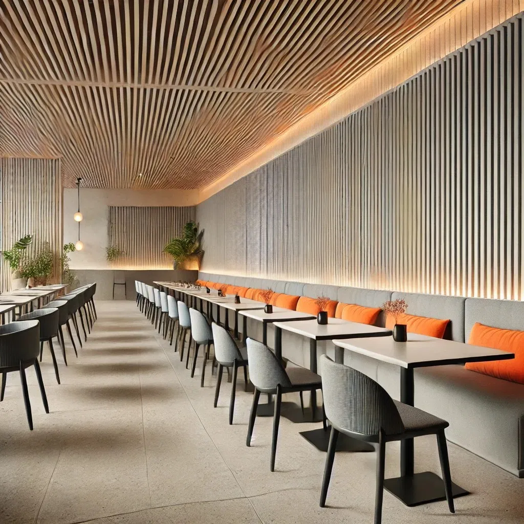 Modern Upholstered Dining Furniture Set for Sushi Bar and Chinese Restaurant Use