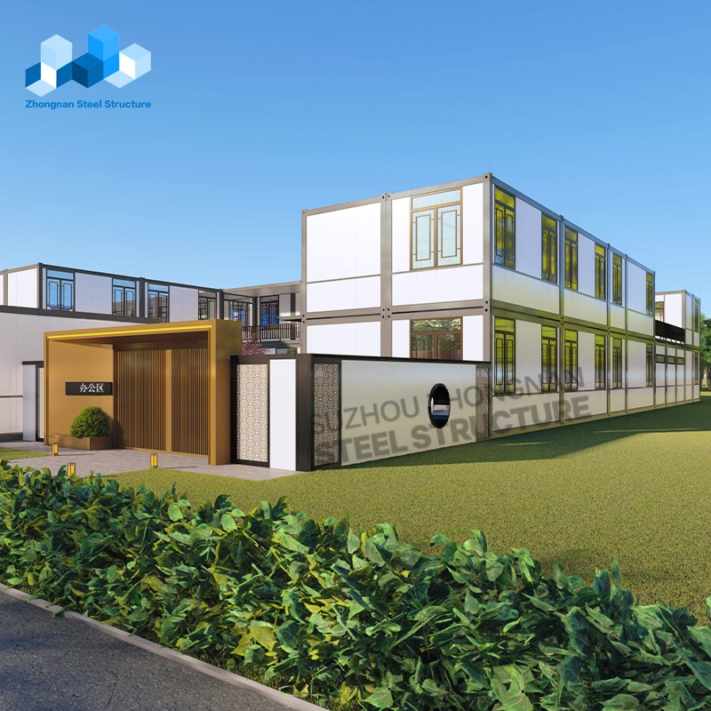 Suzhou Zhongnan Steel Mobile Detachable Temporary Luxury Boutique Prefabricated Building Modular Hotel for Sale