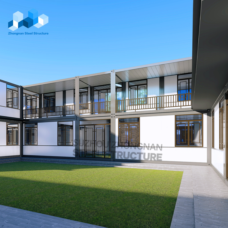 Suzhou Zhongnan Steel Mobile Detachable Temporary Luxury Boutique Prefabricated Building Modular Hotel for Sale