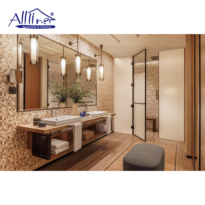 Solid Wood Cotton Upholstered Bed Double Full King Size Luxury Bedroom Furniture