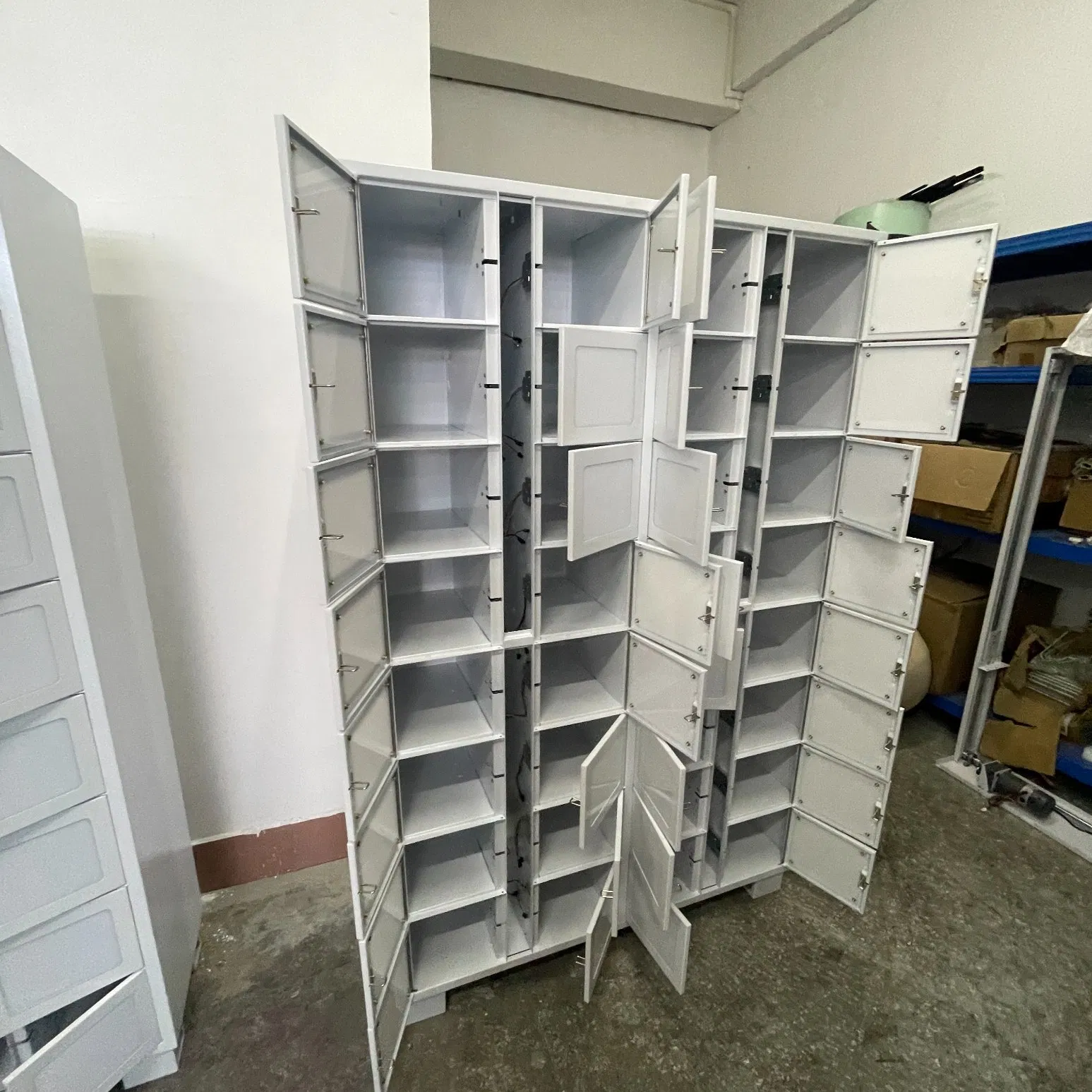 Facial Scan Grid Storage System Controls Vehicle Parts Inventory