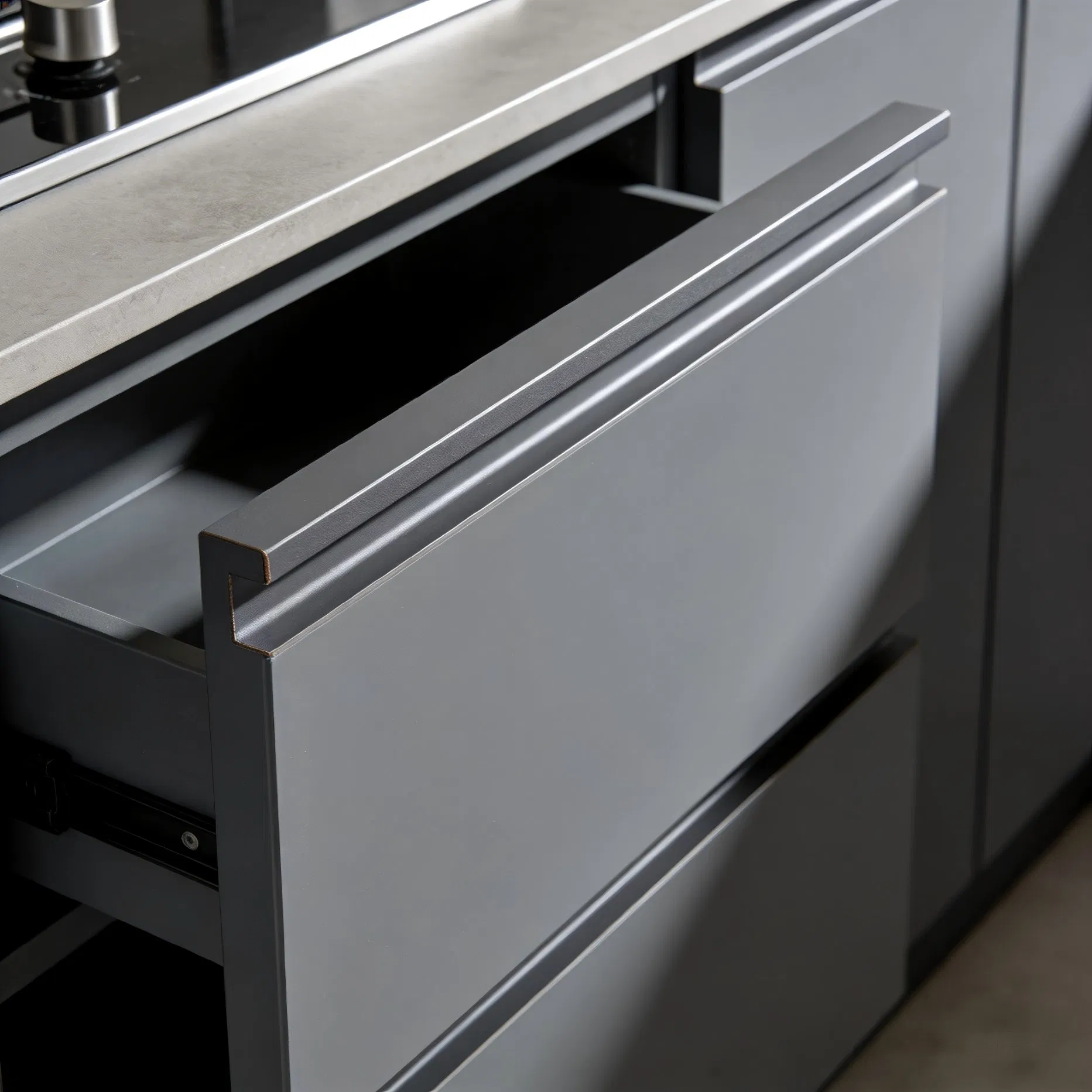 Modern Melamine Kitchen Cabinet System for Functional Kitchen Storage