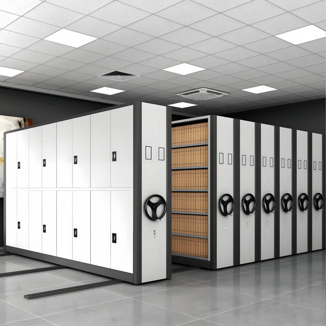Mobile Intensive Shelf Factory Storage Files Office Mobile Record Bin CE-Approved Metal Cabinets Library Movable Document Mobile Storage Systems