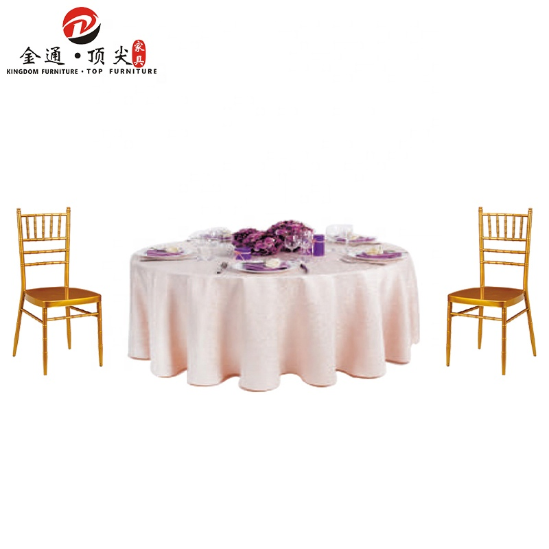 Custom Made Foshan Shunde Furniture Banquet Folding Buffet Round Wedding Table with Cloth