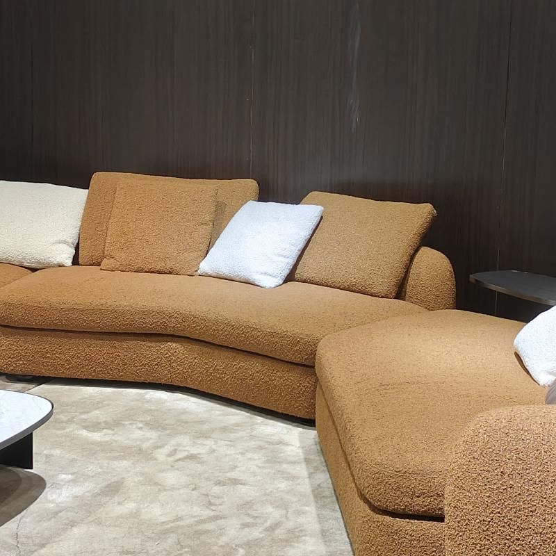 Orient Luxury Modern Fabric Sectional Sofa Comfortable Plush Seating Interior Furniture