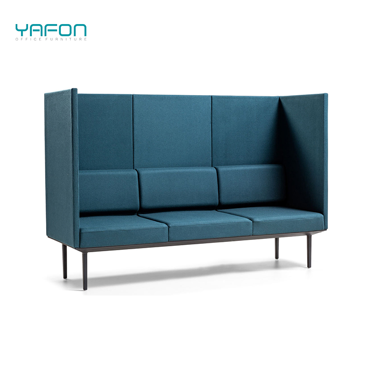 High Quality Modern Simple Design Executive Upholstered High Back Office Couch Sofa Modern Office Furniture Luxury Wait Sofa