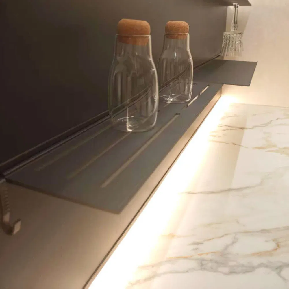 Removable Modular Minimalist Track Wall Shelving System for Living Room Decor