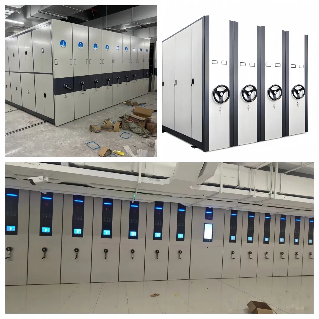 Mobile Intensive Shelf Factory Storage Files Office Mobile Record Bin CE-Approved Metal Cabinets Library Movable Document Mobile Storage Systems