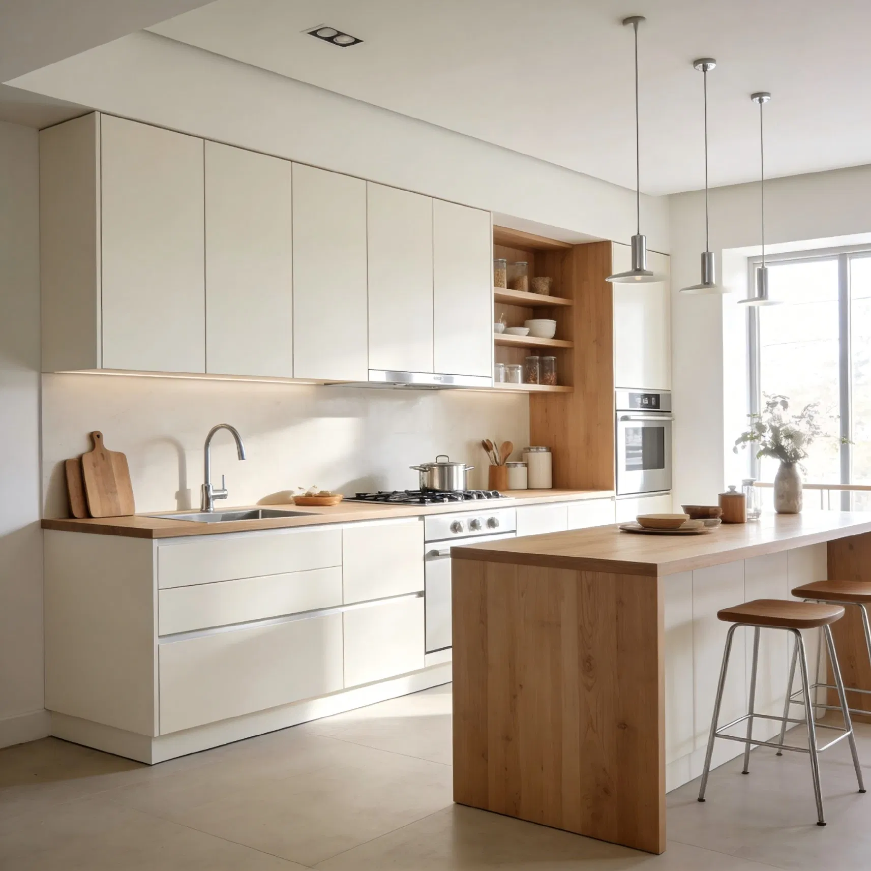 Modern Kitchen Cabinet System Designed for European Style Kitchens