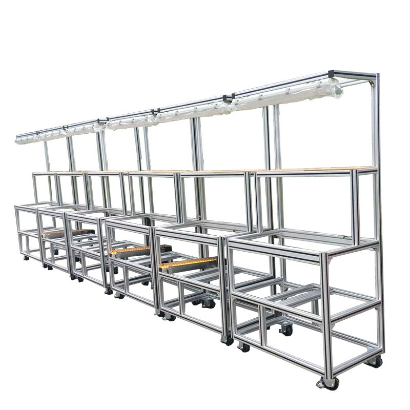 Versatile Modular Aluminum Flow Rack System for Efficient Warehousing