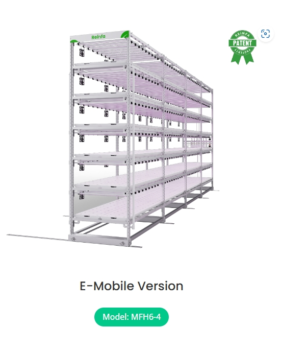 Reinfa Commercial-Grade Hydroponic System with Modular Growth Racks