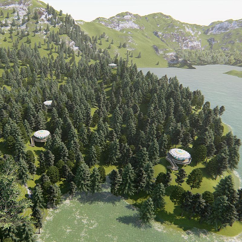 AS/NZS Steel Structure Building Prefabricated Hotel Wooden Bungalow Cabins with Hot Tubs