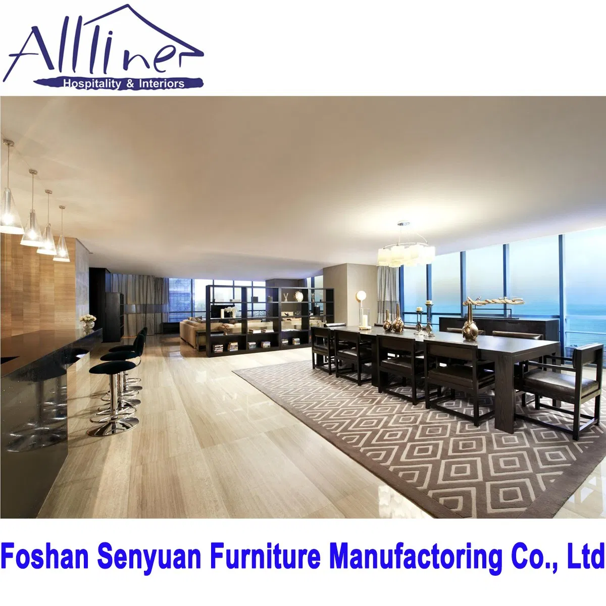 Guest Room Upholstered King Bed Customized Classical Luxury Modern Hotel Furniture Set