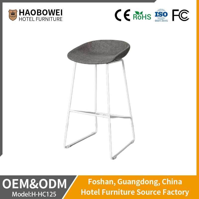 Bar Stool with Metal Base Simple Design for Hotel restaurant and Hotel Bedroom Top Sale