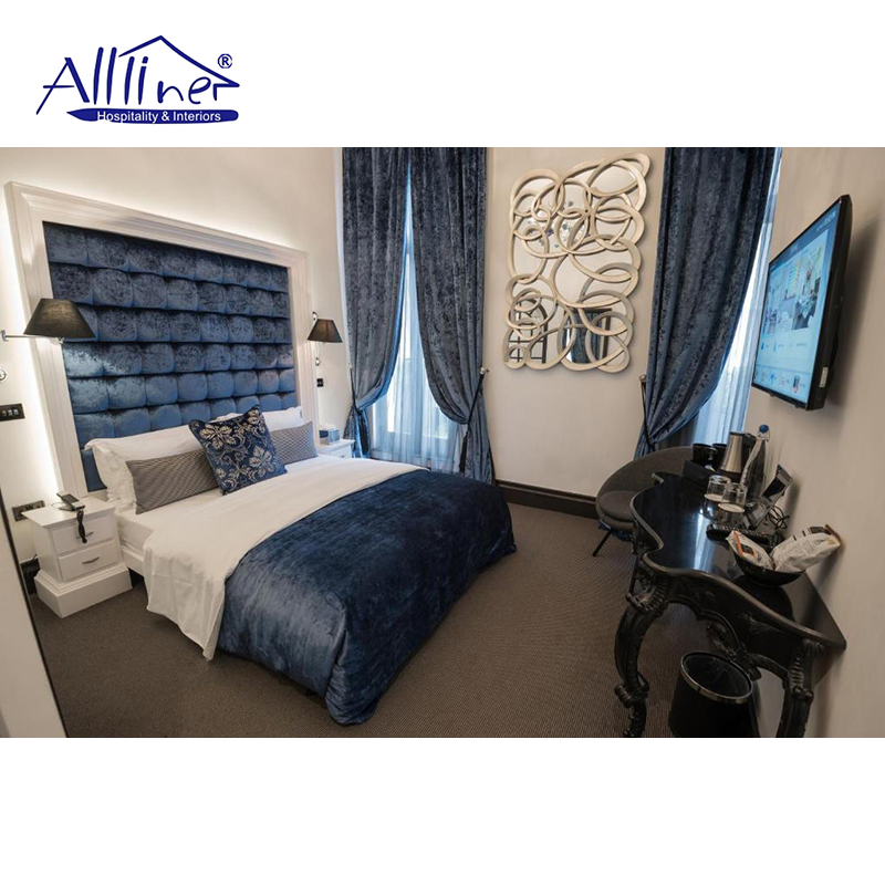 Modern Comfort Inn Suites Upholstered Hotel Furniture 5 Star European Bedroom Sets