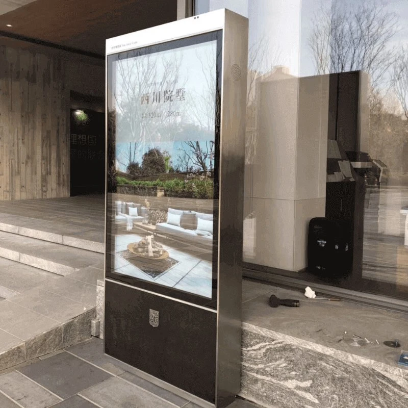 Chinese Cheap 75inch Stainless Steel Digital Screen Advertising Solution