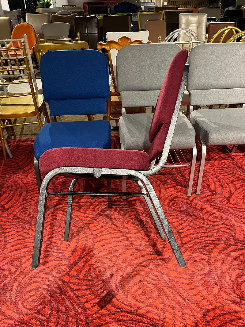 Hot Sale China Soft Manufacturing Upholstered Metal Banquet Church Event Chair