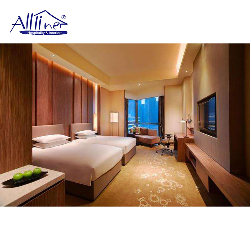 Modern Hotel Room King Size Bed Frame Luxury Upholstered Headboard Leather Beds Bedroom Furniture Set