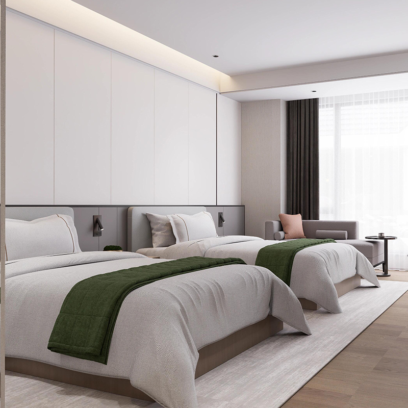 Stylish Solid Wood Panel Furniture for Hotel Bedrooms