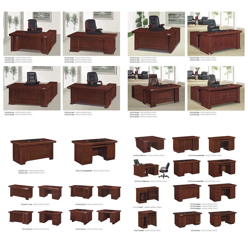 Government Boss Office Executive Desk Factory Wood Veneer MDF Presidential Office Furniture
