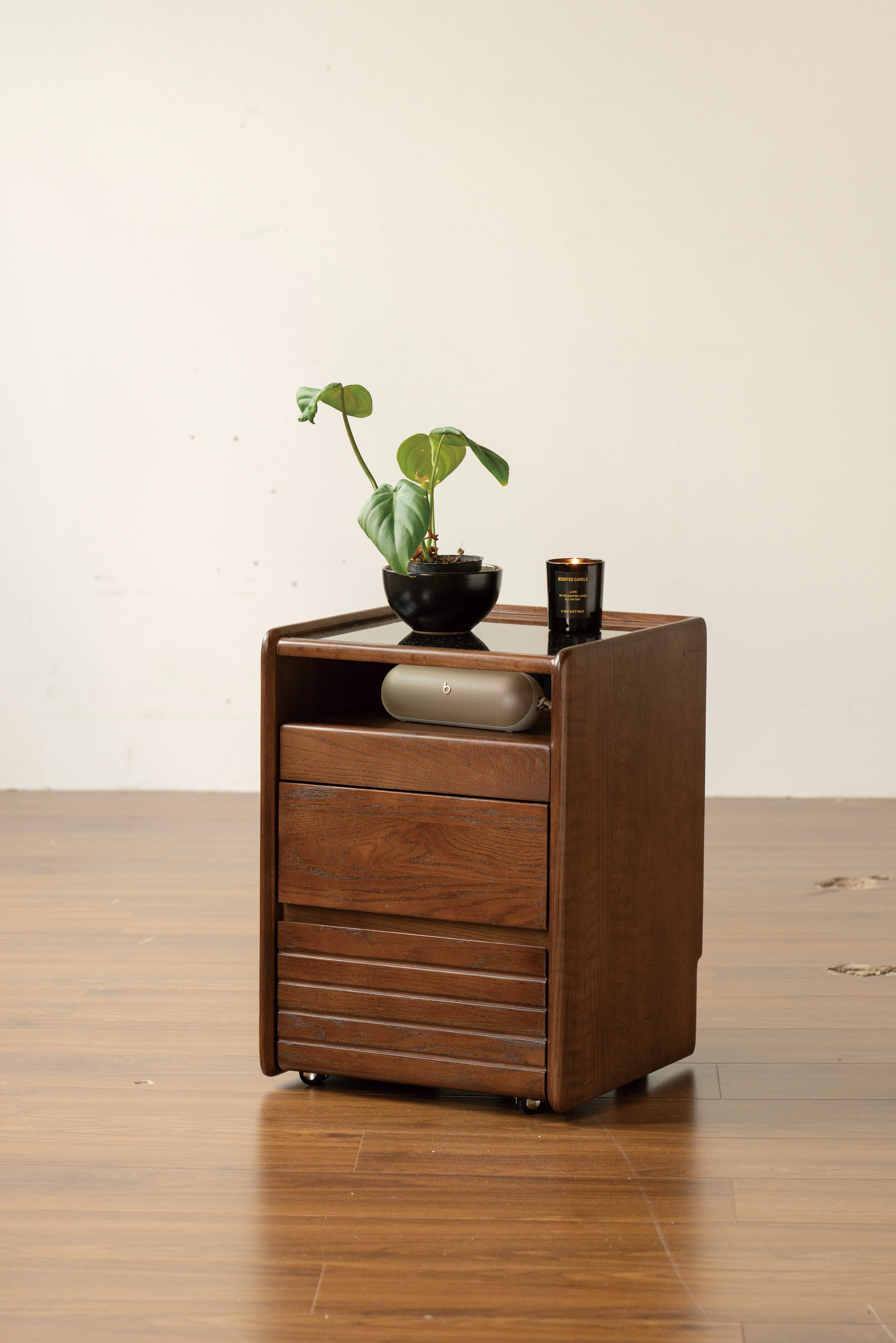 Yeswood Bedside Table 400mm Square Durable and Stylish Design