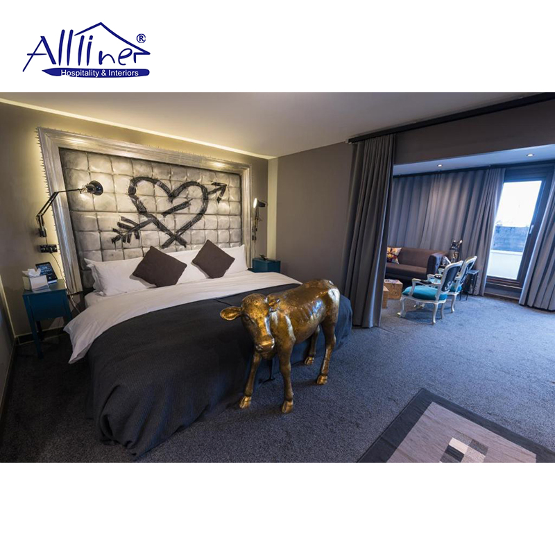 Modern Comfort Inn Suites Upholstered Hotel Furniture 5 Star European Bedroom Sets