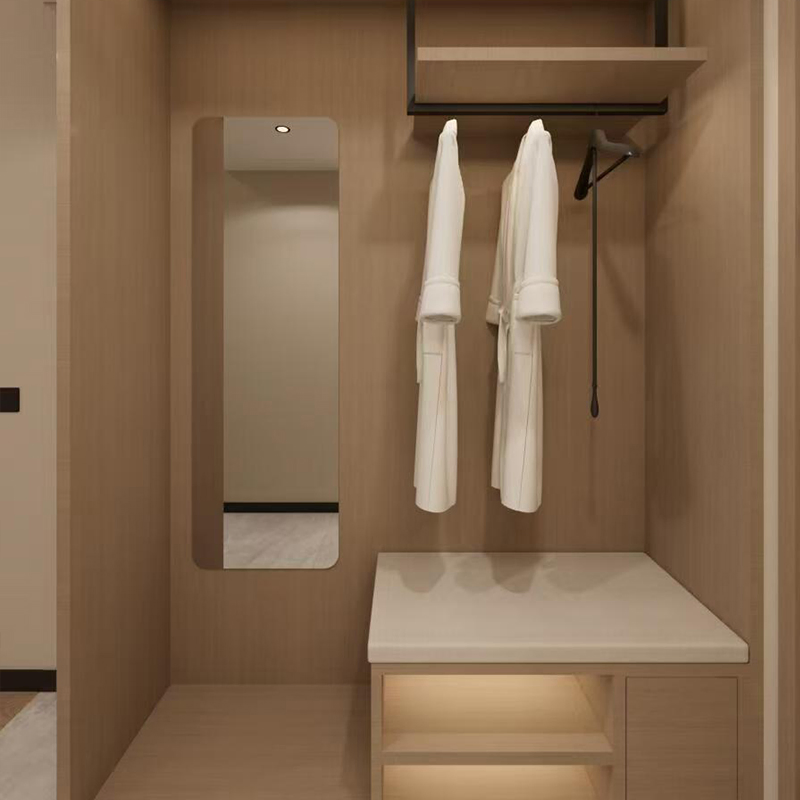 Customized 4-5 Star Luxury Interior Commercial Wooden Bedroom Hotel Furniture Set