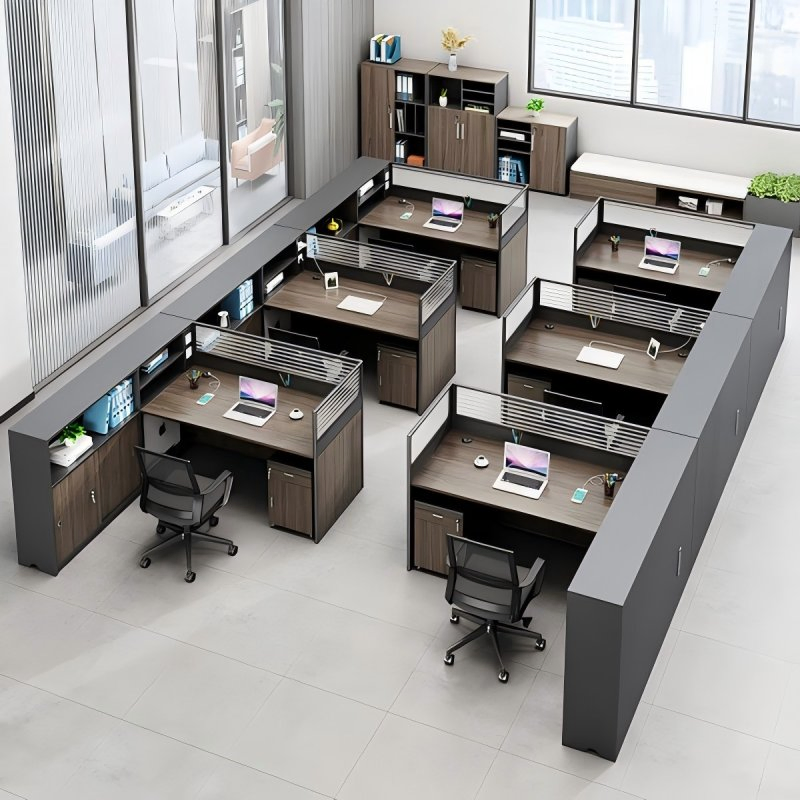 Bureau De Travail Staff Office Partition Desk Cubicle Workstation Commercial Office Table Modular Office Furniture