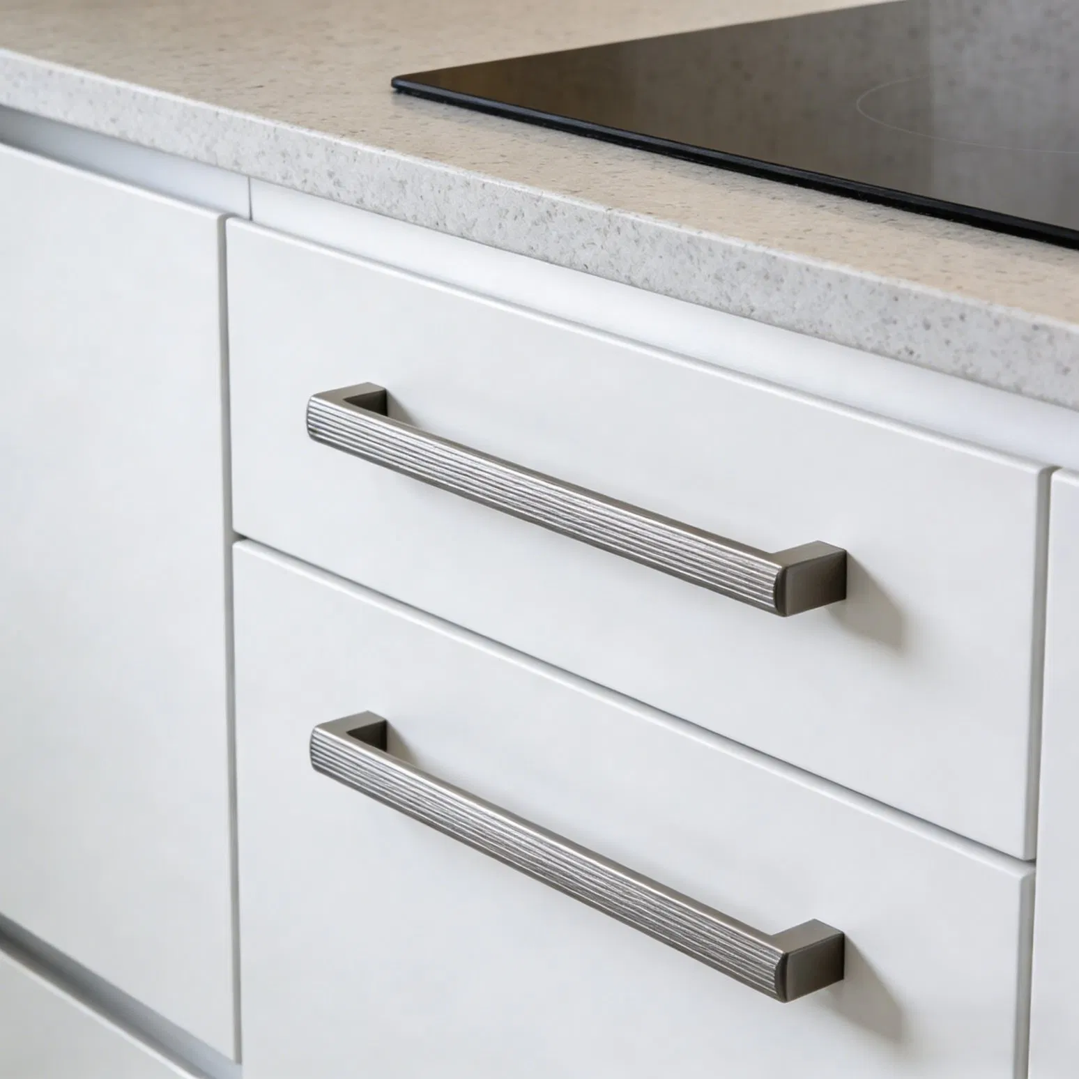 Minimalist Kitchen Cabinet System with Modular Storage and Drawer Options